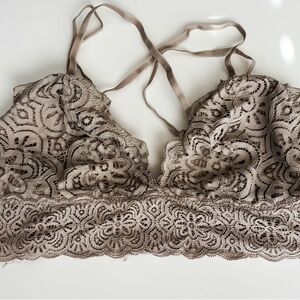 Aerie Lace Bandeau - Brown
